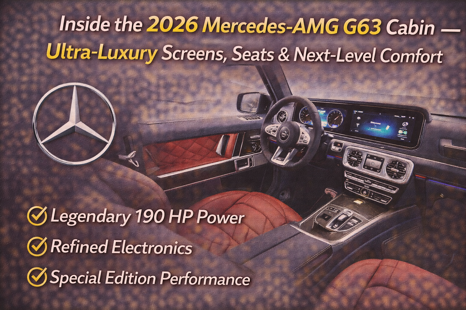 2026 Mercedes-AMG G63 Cabin