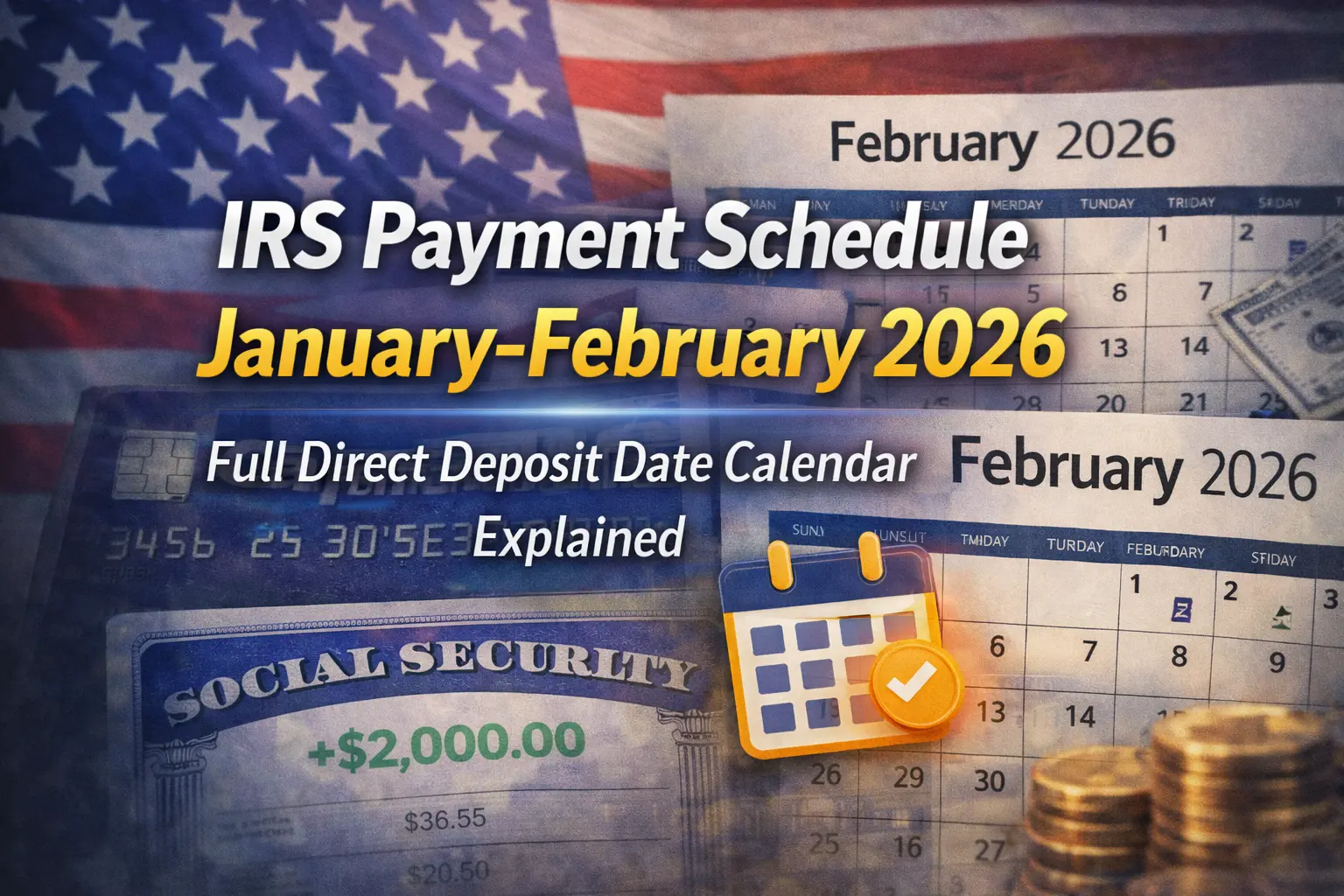 IRS Payment Schedule January–February 2026: Full Direct Deposit Date Calendar Explained